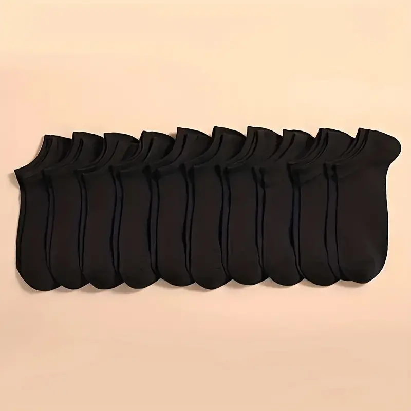 10 pares calcetines negros unisex