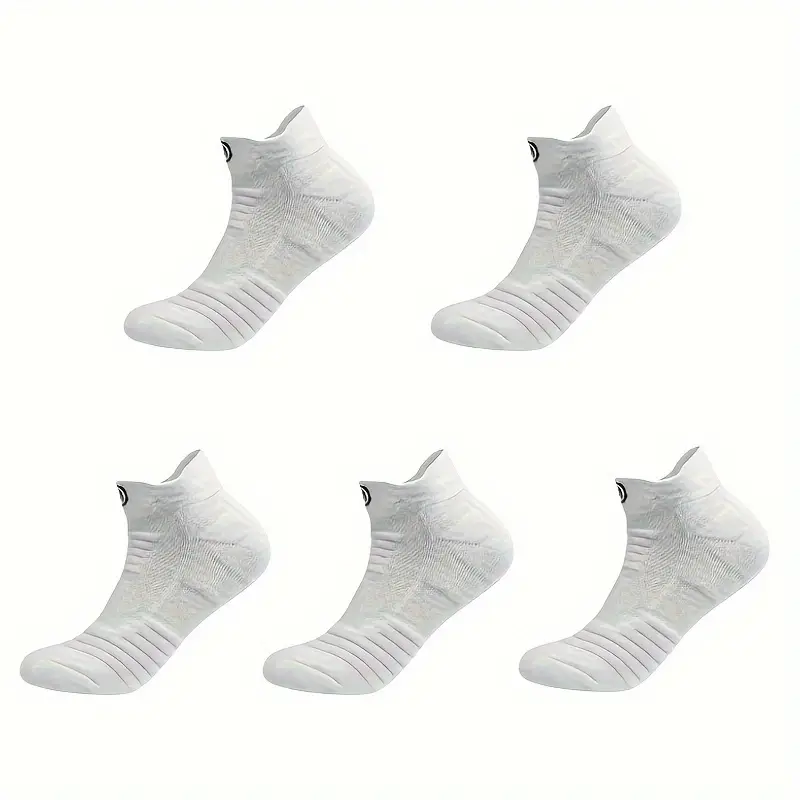 5 pares unisex de calcetines  con tejido compresivo y absorbente ideal para deportes en climas de entretiempo ,frio o calor 
