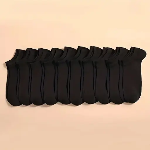 10 pares calcetines negros unisex