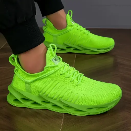 zapatillas unisex antideslizante deportivas con color verde ideal para  para hacer deporte con frio, calor o entretiempo 